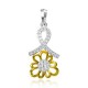 Beautifully Crafted Diamond Pendant Set with Matching Earrings in 18k gold with Certified Diamonds - LPT2175P